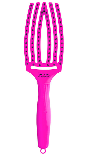 Olivia Garden Fingerbrush Combo Medium Think Pink Neon Purple